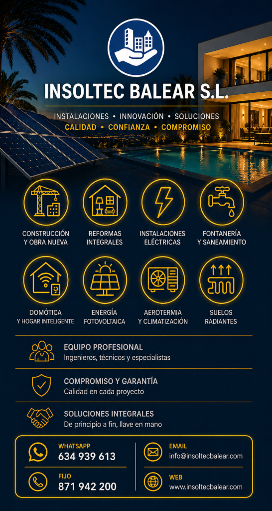 Instalaciones eléctricas en Mallorca – Insoltec Balear